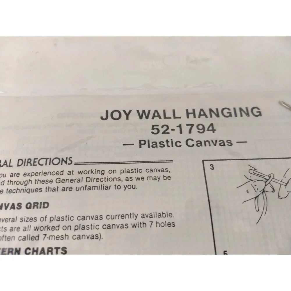 Needlecraft Ala Mode Plastic Canvas Kit Santa Card Holder & Joy Wall Hanging NEW